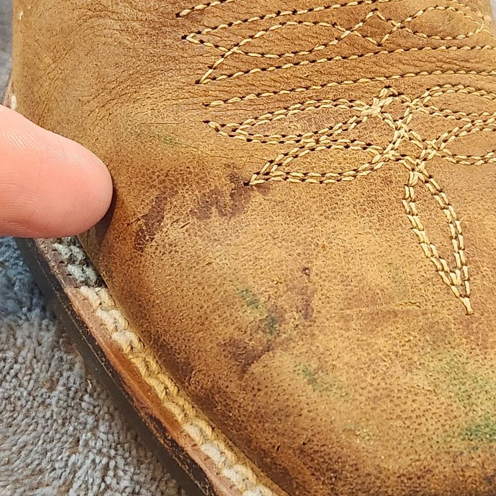 Ariat Boots Girls 2.5 Brown Leather Lonestar Square Toe Western Cowgirl